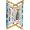 Ambesonne Coral Magazine and Book Holder, Scribbled Little and Big Different Size Heart Forms Love Valentines Mothers Day Theme, Floor Rack Decor for Interior of Home & Office, 22″ x 19″, Coral(Blue and White)