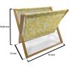 Ambesonne Coral Magazine and Book Holder, Scribbled Little and Big Different Size Heart Forms Love Valentines Mothers Day Theme, Floor Rack Decor for Interior of Home & Office, 22″ x 19″, Coral(White and Yellow)