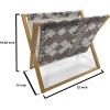 Ambesonne Coral Magazine and Book Holder, Scribbled Little and Big Different Size Heart Forms Love Valentines Mothers Day Theme, Floor Rack Decor for Interior of Home & Office, 22″ x 19″, Coral(Brown Beige)