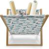 Ambesonne Coral Magazine and Book Holder, Scribbled Little and Big Different Size Heart Forms Love Valentines Mothers Day Theme, Floor Rack Decor for Interior of Home & Office, 22″ x 19″, Coral(Teal)
