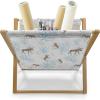 Ambesonne Coral Magazine and Book Holder, Scribbled Little and Big Different Size Heart Forms Love Valentines Mothers Day Theme, Floor Rack Decor for Interior of Home & Office, 22″ x 19″, Coral(Brown Blue)