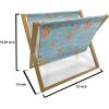 Ambesonne Coral Magazine and Book Holder, Scribbled Little and Big Different Size Heart Forms Love Valentines Mothers Day Theme, Floor Rack Decor for Interior of Home & Office, 22″ x 19″, Coral(Orange Blue)