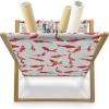 Ambesonne Coral Magazine and Book Holder, Scribbled Little and Big Different Size Heart Forms Love Valentines Mothers Day Theme, Floor Rack Decor for Interior of Home & Office, 22″ x 19″, Coral(Orange)