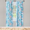 Ambesonne Ethnic Curtains, Abstract Boho Vibe Oriental Rhombus Motifs Grunge Design with Neutral Colors, Window Treatments 2 Panel Set for Living Room Bedroom, Pair of – 28″ x 63″, Seafoam Purpleblue(Azure Blue Salmon White)