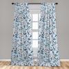 Ambesonne Ethnic Curtains, Abstract Boho Vibe Oriental Rhombus Motifs Grunge Design with Neutral Colors, Window Treatments 2 Panel Set for Living Room Bedroom, Pair of – 28″ x 63″, Seafoam Purpleblue(Pale Blue and Cadet Blue)