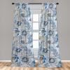 Ambesonne Ethnic Curtains, Abstract Boho Vibe Oriental Rhombus Motifs Grunge Design with Neutral Colors, Window Treatments 2 Panel Set for Living Room Bedroom, Pair of – 28″ x 63″, Seafoam Purpleblue(Purpleblue Dark Khaki)