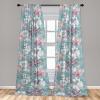 Ambesonne Ethnic Curtains, Abstract Boho Vibe Oriental Rhombus Motifs Grunge Design with Neutral Colors, Window Treatments 2 Panel Set for Living Room Bedroom, Pair of – 28″ x 63″, Seafoam Purpleblue(Hot Pink Seafoam and White)