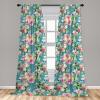 Ambesonne Ethnic Curtains, Abstract Boho Vibe Oriental Rhombus Motifs Grunge Design with Neutral Colors, Window Treatments 2 Panel Set for Living Room Bedroom, Pair of – 28″ x 63″, Seafoam Purpleblue(Seafoam Pale Pink Blush)
