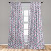 Ambesonne Ethnic Curtains, Abstract Boho Vibe Oriental Rhombus Motifs Grunge Design with Neutral Colors, Window Treatments 2 Panel Set for Living Room Bedroom, Pair of – 28″ x 63″, Seafoam Purpleblue(Dimgray Pastel Pink)