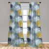 Ambesonne Ethnic Curtains, Abstract Boho Vibe Oriental Rhombus Motifs Grunge Design with Neutral Colors, Window Treatments 2 Panel Set for Living Room Bedroom, Pair of – 28″ x 63″, Seafoam Purpleblue(Soft Blue Purpleblue)