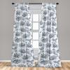 Ambesonne Ethnic Curtains, Abstract Boho Vibe Oriental Rhombus Motifs Grunge Design with Neutral Colors, Window Treatments 2 Panel Set for Living Room Bedroom, Pair of – 28″ x 63″, Seafoam Purpleblue(Pale Blue Off White)