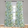 Ambesonne Ethnic Curtains, Abstract Boho Vibe Oriental Rhombus Motifs Grunge Design with Neutral Colors, Window Treatments 2 Panel Set for Living Room Bedroom, Pair of – 28″ x 63″, Seafoam Purpleblue(Apple Green Seafoam)