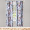Ambesonne Ethnic Curtains, Abstract Boho Vibe Oriental Rhombus Motifs Grunge Design with Neutral Colors, Window Treatments 2 Panel Set for Living Room Bedroom, Pair of – 28″ x 63″, Seafoam Purpleblue(Lavender Blue Pale Maroon)