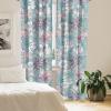 Ambesonne Ethnic Curtains, Abstract Boho Vibe Oriental Rhombus Motifs Grunge Design with Neutral Colors, Window Treatments 2 Panel Set for Living Room Bedroom, Pair of – 28″ x 63″, Seafoam Purpleblue(Hot Pink Seafoam and White)