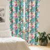 Ambesonne Ethnic Curtains, Abstract Boho Vibe Oriental Rhombus Motifs Grunge Design with Neutral Colors, Window Treatments 2 Panel Set for Living Room Bedroom, Pair of – 28″ x 63″, Seafoam Purpleblue(Seafoam Pale Pink Blush)