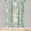 Ambesonne Ethnic Curtains, Abstract Boho Vibe Oriental Rhombus Motifs Grunge Design with Neutral Colors, Window Treatments 2 Panel Set for Living Room Bedroom, Pair of – 28″ x 63″, Seafoam Purpleblue(Apple Green Seafoam)