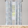 Ambesonne Ethnic Curtains, Abstract Boho Vibe Oriental Rhombus Motifs Grunge Design with Neutral Colors, Window Treatments 2 Panel Set for Living Room Bedroom, Pair of – 28″ x 63″, Seafoam Purpleblue(Taupe and Off White)