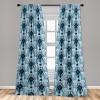 Ambesonne Ethnic Curtains, Abstract Boho Vibe Oriental Rhombus Motifs Grunge Design with Neutral Colors, Window Treatments 2 Panel Set for Living Room Bedroom, Pair of – 28″ x 63″, Seafoam Purpleblue(Seafoam Purpleblue)