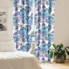 Ambesonne Ethnic Curtains, Abstract Boho Vibe Oriental Rhombus Motifs Grunge Design with Neutral Colors, Window Treatments 2 Panel Set for Living Room Bedroom, Pair of – 28″ x 63″, Seafoam Purpleblue(Eggshell and Dark Lavender)