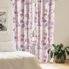 Ambesonne Ethnic Curtains, Abstract Boho Vibe Oriental Rhombus Motifs Grunge Design with Neutral Colors, Window Treatments 2 Panel Set for Living Room Bedroom, Pair of – 28″ x 63″, Seafoam Purpleblue(Rose Lavender Maroon)