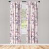 Ambesonne Ethnic Curtains, Abstract Boho Vibe Oriental Rhombus Motifs Grunge Design with Neutral Colors, Window Treatments 2 Panel Set for Living Room Bedroom, Pair of – 28″ x 63″, Seafoam Purpleblue(Rose Lavender Maroon)