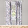 Ambesonne Ethnic Curtains, Abstract Boho Vibe Oriental Rhombus Motifs Grunge Design with Neutral Colors, Window Treatments 2 Panel Set for Living Room Bedroom, Pair of – 28″ x 63″, Seafoam Purpleblue(Dimgray Pastel Pink)