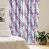 Ambesonne Ethnic Curtains, Abstract Boho Vibe Oriental Rhombus Motifs Grunge Design with Neutral Colors, Window Treatments 2 Panel Set for Living Room Bedroom, Pair of – 28″ x 63″, Seafoam Purpleblue(Magenta Pale Pink)