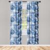 Ambesonne Ethnic Curtains, Abstract Boho Vibe Oriental Rhombus Motifs Grunge Design with Neutral Colors, Window Treatments 2 Panel Set for Living Room Bedroom, Pair of – 28″ x 63″, Seafoam Purpleblue(Cobalt Blue Pale Blue)