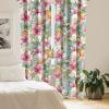 Ambesonne Ethnic Curtains, Abstract Boho Vibe Oriental Rhombus Motifs Grunge Design with Neutral Colors, Window Treatments 2 Panel Set for Living Room Bedroom, Pair of – 28″ x 63″, Seafoam Purpleblue(Seafoam Vermilion Blush)