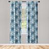 Ambesonne Ethnic Curtains, Abstract Boho Vibe Oriental Rhombus Motifs Grunge Design with Neutral Colors, Window Treatments 2 Panel Set for Living Room Bedroom, Pair of – 28″ x 63″, Seafoam Purpleblue(Seafoam Purpleblue)