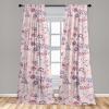 Ambesonne Ethnic Curtains, Abstract Boho Vibe Oriental Rhombus Motifs Grunge Design with Neutral Colors, Window Treatments 2 Panel Set for Living Room Bedroom, Pair of – 28″ x 63″, Seafoam Purpleblue(Rose Lavender Maroon)