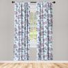 Ambesonne Ethnic Curtains, Abstract Boho Vibe Oriental Rhombus Motifs Grunge Design with Neutral Colors, Window Treatments 2 Panel Set for Living Room Bedroom, Pair of – 28″ x 63″, Seafoam Purpleblue(Blue Dried Rose)