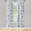 Ambesonne Ethnic Curtains, Abstract Boho Vibe Oriental Rhombus Motifs Grunge Design with Neutral Colors, Window Treatments 2 Panel Set for Living Room Bedroom, Pair of – 28″ x 63″, Seafoam Purpleblue(Pale Blue Off White)