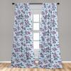 Ambesonne Ethnic Curtains, Abstract Boho Vibe Oriental Rhombus Motifs Grunge Design with Neutral Colors, Window Treatments 2 Panel Set for Living Room Bedroom, Pair of – 28″ x 63″, Seafoam Purpleblue(Blue Dried Rose)