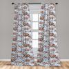 Ambesonne Ethnic Curtains, Abstract Boho Vibe Oriental Rhombus Motifs Grunge Design with Neutral Colors, Window Treatments 2 Panel Set for Living Room Bedroom, Pair of – 28″ x 63″, Seafoam Purpleblue(Lavender Blue Warm Taupe)