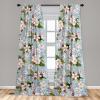 Ambesonne Ethnic Curtains, Abstract Boho Vibe Oriental Rhombus Motifs Grunge Design with Neutral Colors, Window Treatments 2 Panel Set for Living Room Bedroom, Pair of – 28″ x 63″, Seafoam Purpleblue(Pale Pink Forest Green)