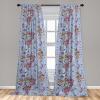 Ambesonne Ethnic Curtains, Abstract Boho Vibe Oriental Rhombus Motifs Grunge Design with Neutral Colors, Window Treatments 2 Panel Set for Living Room Bedroom, Pair of – 28″ x 63″, Seafoam Purpleblue(Lavender Blue Pale Maroon)
