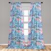 Ambesonne Ethnic Curtains, Abstract Boho Vibe Oriental Rhombus Motifs Grunge Design with Neutral Colors, Window Treatments 2 Panel Set for Living Room Bedroom, Pair of – 28″ x 63″, Seafoam Purpleblue(Deep Sky Blue Rose)