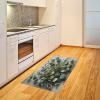Ambesonne Eucalyptus Leaves Area Rug, Gloomy Love of Nature on Neutral Watercolor Art Background, Flat Woven Accent Rug for Living Room Bedroom Dining Room, 2′ 6″ x 5′, Mustard and Reseda Green(Mustard and Reseda Green)