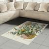 Ambesonne Eucalyptus Leaves Area Rug, Gloomy Love of Nature on Neutral Watercolor Art Background, Flat Woven Accent Rug for Living Room Bedroom Dining Room, 2′ 6″ x 5′, Mustard and Reseda Green(Green Multicolor)