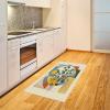 Ambesonne Eucalyptus Leaves Area Rug, Gloomy Love of Nature on Neutral Watercolor Art Background, Flat Woven Accent Rug for Living Room Bedroom Dining Room, 2′ 6″ x 5′, Mustard and Reseda Green(Laurel Green Multicolor)