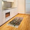 Ambesonne Eucalyptus Leaves Area Rug, Gloomy Love of Nature on Neutral Watercolor Art Background, Flat Woven Accent Rug for Living Room Bedroom Dining Room, 2′ 6″ x 5′, Mustard and Reseda Green(Rose and Olive Green)