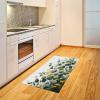 Ambesonne Eucalyptus Leaves Area Rug, Gloomy Love of Nature on Neutral Watercolor Art Background, Flat Woven Accent Rug for Living Room Bedroom Dining Room, 2′ 6″ x 5′, Mustard and Reseda Green(Mustard and Peacock Green)