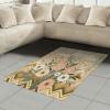 Ambesonne Eucalyptus Leaves Area Rug, Gloomy Love of Nature on Neutral Watercolor Art Background, Flat Woven Accent Rug for Living Room Bedroom Dining Room, 2′ 6″ x 5′, Mustard and Reseda Green(Blush Eggshell Amber)