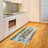 Ambesonne Eucalyptus Leaves Area Rug, Gloomy Love of Nature on Neutral Watercolor Art Background, Flat Woven Accent Rug for Living Room Bedroom Dining Room, 2′ 6″ x 5′, Mustard and Reseda Green(Teal Multicolor)