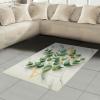 Ambesonne Eucalyptus Leaves Area Rug, Gloomy Love of Nature on Neutral Watercolor Art Background, Flat Woven Accent Rug for Living Room Bedroom Dining Room, 2′ 6″ x 5′, Mustard and Reseda Green(Peacock Green Mustard)