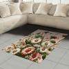 Ambesonne Eucalyptus Leaves Area Rug, Gloomy Love of Nature on Neutral Watercolor Art Background, Flat Woven Accent Rug for Living Room Bedroom Dining Room, 2′ 6″ x 5′, Mustard and Reseda Green(Blush Forest Green Pink)