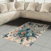 Ambesonne Eucalyptus Leaves Area Rug, Gloomy Love of Nature on Neutral Watercolor Art Background, Flat Woven Accent Rug for Living Room Bedroom Dining Room, 2′ 6″ x 5′, Mustard and Reseda Green(Blush and Sea Blue)