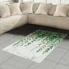 Ambesonne Eucalyptus Leaves Area Rug, Gloomy Love of Nature on Neutral Watercolor Art Background, Flat Woven Accent Rug for Living Room Bedroom Dining Room, 2′ 6″ x 5′, Mustard and Reseda Green(Fern Green Pastel Yellow)