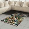 Ambesonne Eucalyptus Leaves Area Rug, Gloomy Love of Nature on Neutral Watercolor Art Background, Flat Woven Accent Rug for Living Room Bedroom Dining Room, 2′ 6″ x 5′, Mustard and Reseda Green(Dark Tan Multicolor)